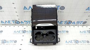 BMW X5 G05 19-24 center console pocket with cup holders for wireless charging, Fineline Stripe trim, broken mount