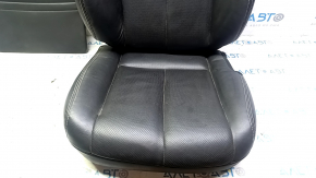 Nissan Murano z52 15-17 passenger seat upholstery, black leather with perforation, with black overlay