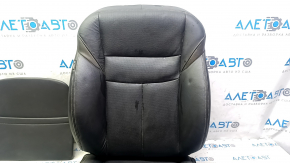 Nissan Murano z52 15-17 passenger seat upholstery, black leather with perforation, with black overlay