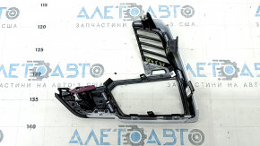 Left front panel trim for BMW X5 G05 19-23 Fineline Stripe wood grain, crack in mounting