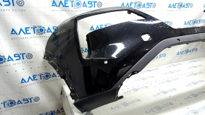 Front bare bumper for Nissan Rogue 21-23, for 6 parking sensors, US built, black, scratches, non-standard holes