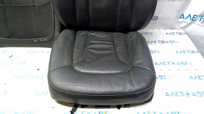 Audi Q7 4L 10-15 driver's seat upholstery, heated, black leather, with overlay