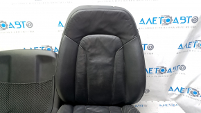 Audi Q7 4L 10-15 driver's seat upholstery, heated, black leather, with overlay