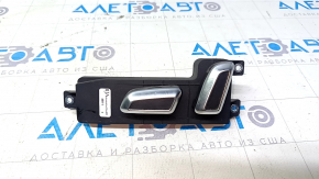 Driver's seat control for the Audi Q7 4L 10-15, black and chrome, with buttons