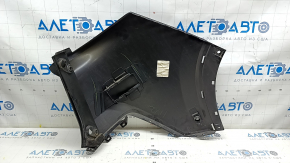 Left rear bumper, bare, Nissan Rogue 21-23 US built, black, with parking sensors
