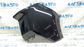 Right rear bumper, bare, Nissan Rogue 21-23 US built, black, with parking sensors