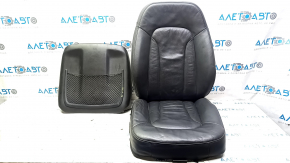 Audi Q7 4L 10-15 passenger seat upholstery, heated, black leather, with overlay