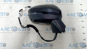 Right side mirror assembly for Nissan Rogue 2021-2023 SV US built, 11+1 pins, camera, BSM, turn signal, black, scratches