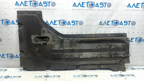 Front left underbody protection BMW X5 G05 19-23, dented and torn fastening, tears