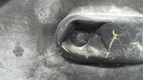 Front left underbody protection BMW X5 G05 19-23, dented and torn fastening, tears