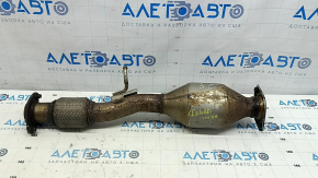 The exhaust pipe, the middle part with the catalytic converter, Toyota Highlander 17-19 3.5 is dented.