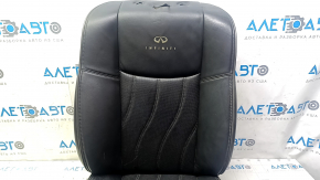 Infiniti JX35 QX60 13-15 passenger seat upholstery, black leather, heated, perforated, with black trim