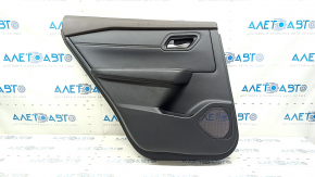 Rear left door panel for Nissan Rogue 23-24 US built, black with black leather insert, leather armrest, brown top, under the curtain, with handle and overlays