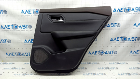 Rear right door panel for Nissan Rogue 23-24 US built, black with black leather insert, leather armrest, brown top, under the curtain, with handle and overlays, scratches