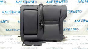 Rear seat, 2nd row, upper left, Nissan Rogue 23-24, black leather, US built, with belt and armrest, dented leather