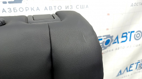 Rear seat, 2nd row, upper left, Nissan Rogue 23-24, black leather, US built, with belt and armrest, dented leather