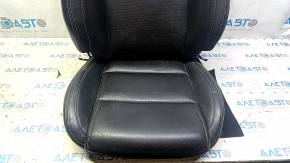 Nissan Maxima A36 16-17 passenger seat upholstery, black leather with perforation, heated