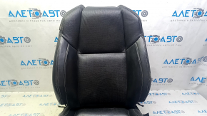 Nissan Maxima A36 16-17 passenger seat upholstery, black leather with perforation, heated