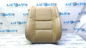 Dodge Durango 14-17 passenger seat back upholstery, beige leather, perforated, blown