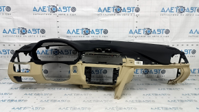 BMW 3 Series F30 12-18 4D black and beige dashboard with AIRBAG, no projection