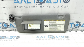 Left visor for Toyota Highlander 14-19, gray, without hook, with backlight, for cleaning