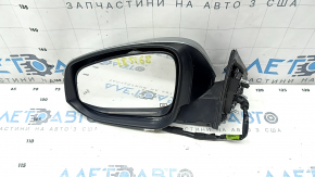 Left side mirror assembly for Toyota Highlander 14-19, 7 pins, turn signal, heated, BSM, silver