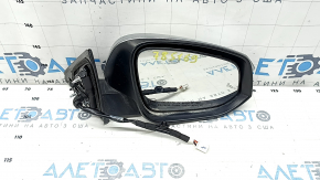 Right side mirror assembly for Toyota Highlander 14-19, 7 pins, turn signal, heated, BSM, silver