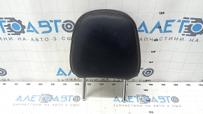 Front left headrest for Toyota Highlander 14-19, black leather, brown stitching