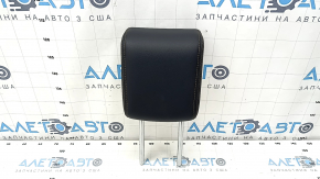 Rear left headrest, 3rd row, Toyota Highlander 14-19, black leather, brown stitching