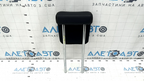 Rear left headrest, 3rd row, Toyota Highlander 14-19, black leather, brown stitching