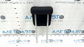 Rear right headrest, 3rd row, Toyota Highlander 14-19, black leather, brown stitching
