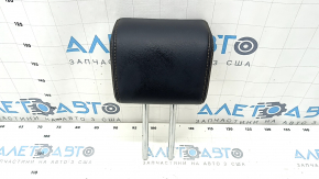 Headrest rear center 3rd row Toyota Highlander 14-19 black leather, brown stitching