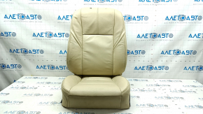 Toyota Avalon 13-18 passenger seat upholstery, beige leather, heated, cracked, needs cleaning