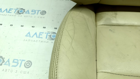 Toyota Avalon 13-18 passenger seat upholstery, beige leather, heated, cracked, needs cleaning