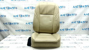 Toyota Avalon 13-18 driver's seat upholstery, beige leather, heated, cracked, needs cleaning
