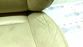 Toyota Avalon 13-18 driver's seat upholstery, beige leather, heated, cracked, needs cleaning