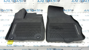 Set of floor mats for Toyota Highlander 14-19, black rubber