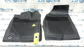 Set of floor mats for Toyota Highlander 14-19, black rubber