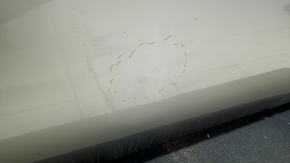 The front right door of a Toyota Avalon 13-18 beige 5B2 is bare and dented.
