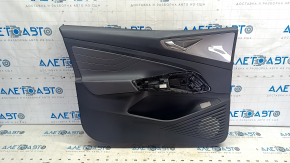 Door trim, front left card, Volkswagen ID.4 23-25, black, gray leather armrest, silver insert