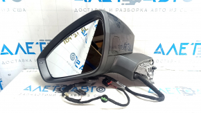 Left side mirror assembly for Volkswagen ID.4 23 6+2 pins, black LC9X, turn signal, heated, backlight, BSM