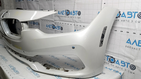 Bare front bumper BMW 3 F30 16-18 Sport line, with parking sensors, white A96 scratches