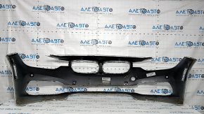 Bare front bumper BMW 3 F30 16-18 Sport line, with parking sensors, white A96 scratches