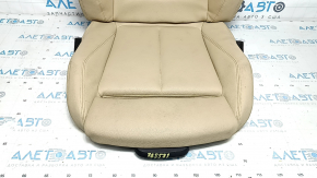 BMW 3 F30 12-18 passenger seat upholstery, beige leather, heated, Sport, for cleaning