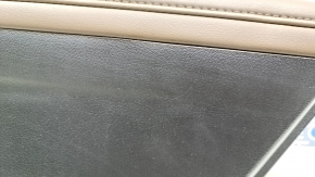 Rear right door panel for Toyota Avalon 13-15, black with beige leather insert, brown leather armrest, with handle, scratches