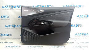 Door trim, front right card, Volkswagen ID.4 23-25, black, gray leather armrest, silver insert