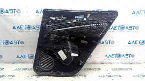 Door trim, rear left card, Volkswagen ID.4 23-25, black, gray leather armrest, silver insert