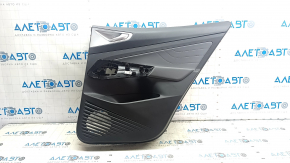 Door trim panel rear right Volkswagen ID.4 23-25 black, gray leather armrest, silver insert