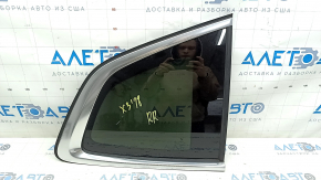 Rear right fixed glass window for BMW X3 G01 18-21 with chrome molding, tinted, corrosion
