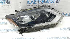 Right front headlight for Nissan Rogue 17-20 halogen, no mount, scratches, broken mount